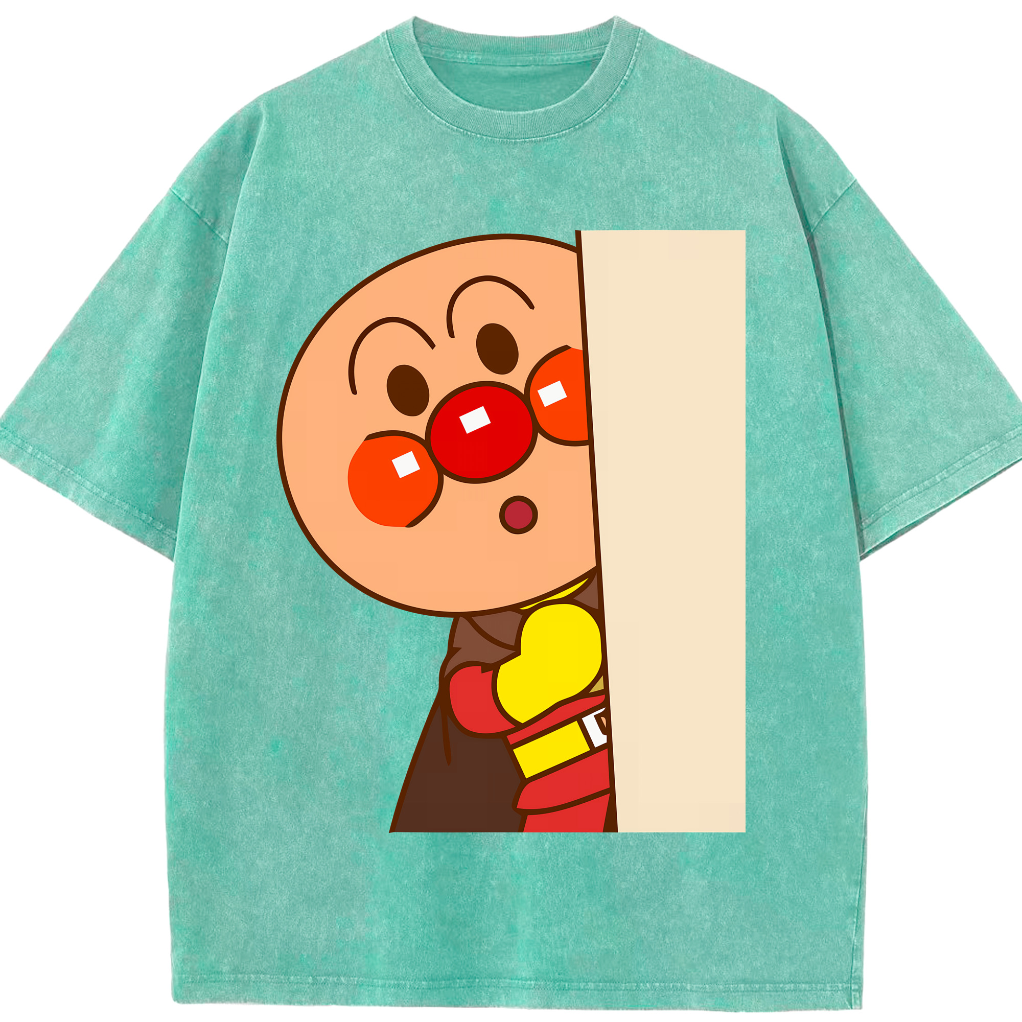 （画像用） アンパンマン Anpanman 綿100% ヴィンテージ風 半袖Tシャツ（フロントプリント）